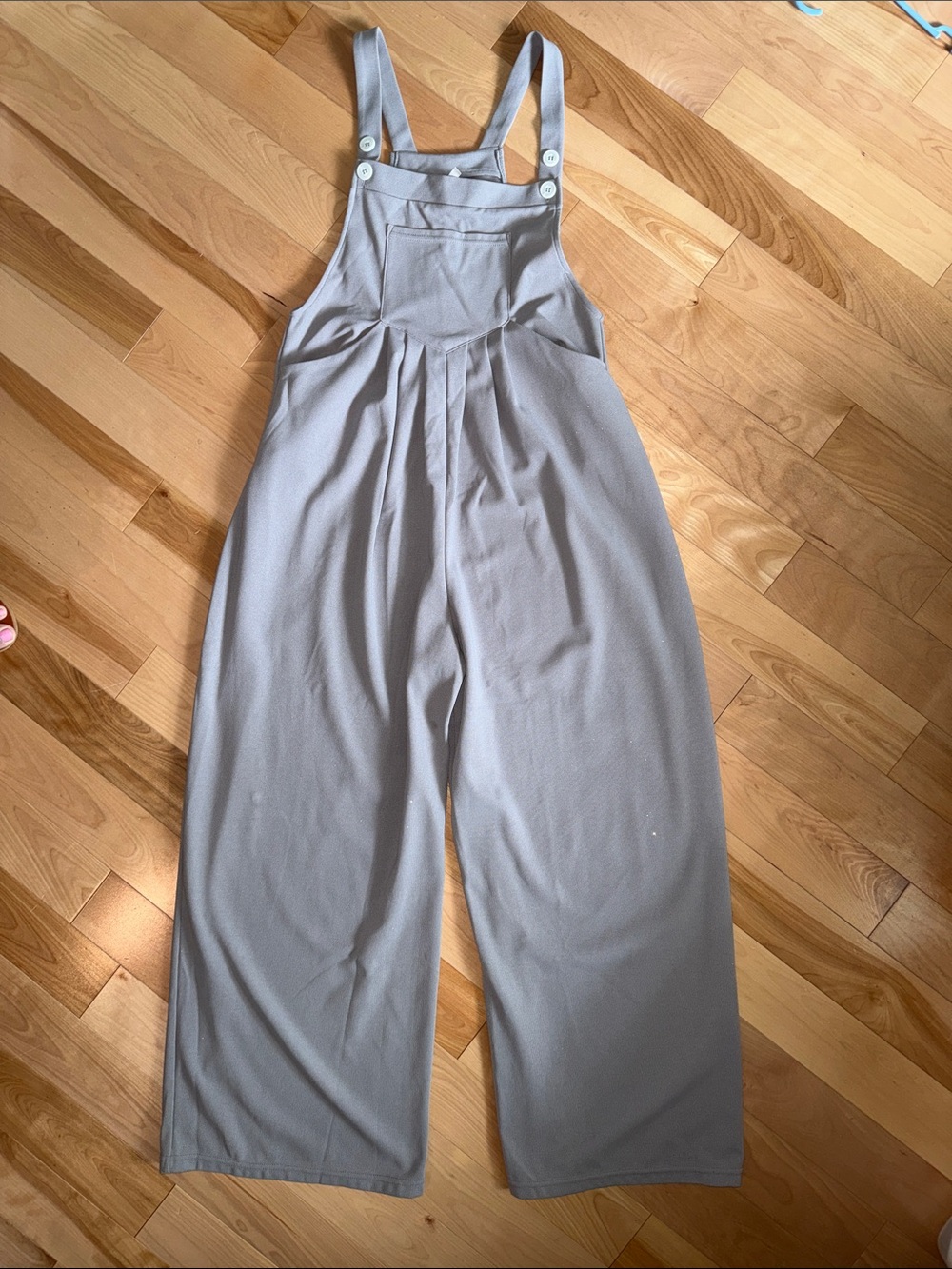 Wide-Leg HALARA Overall Jumpsuit in Light Gray S EUC - Picture 4 of 5
